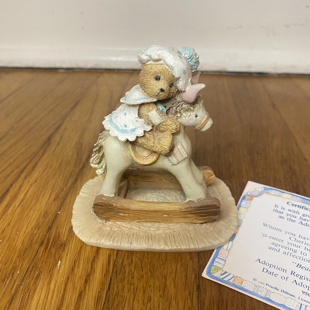 Vintage Cherished Teddies Beth Bear Hugs Figurine 950637 W Certificate